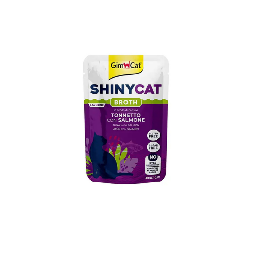 Gimcat Shinycat Broth Tuna & Salmon 70g