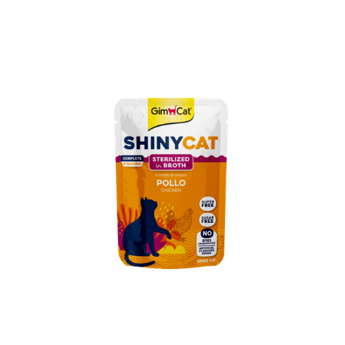 Gimcat Shinycat Broth Chicken Syerilized 70g