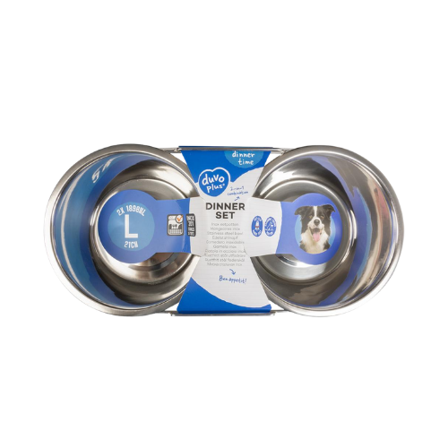 DUVO PLUS WIRE STAND 2 BOWLS 1.9LX2
