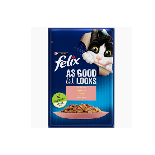 FELIX CAT WITH SALMON IN JELLY 85G