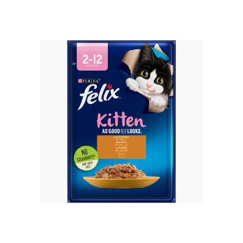 FELIX KITTEN WITH CHCKEN IN JELLY 85G