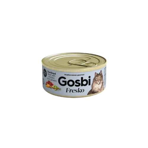Gosbi Fresko Cat Sterilized Beef With Chicken And Greens 70g