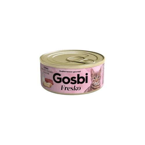 Gosbi Fresko Cat Kitten With Chicken And Milk 70g
