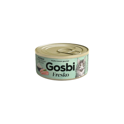 Gosbi Fresko Cat Sterilized Chicken Breast With Rice 70g