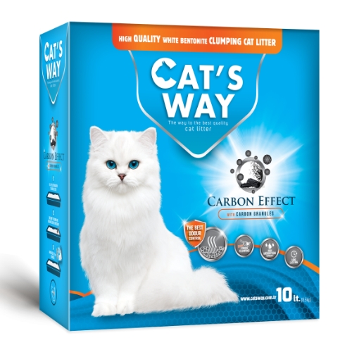 CATS WAY BOX BENTONITE ACTIVE CARBON 10L