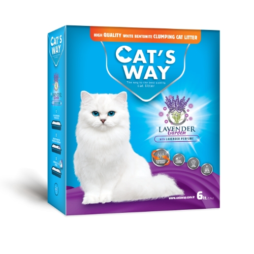 CATS WAY BOX BENTONITE LAVENDER 6L