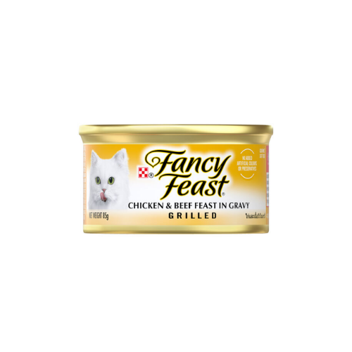 FANCY FEAST CHICKEN AND BEEF IN GRAVY GRILLED CAT 85G