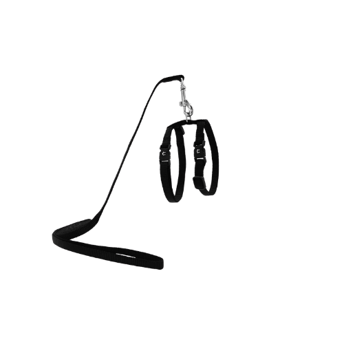 Doco Signature Cat Harness + Leash Adjustable Black