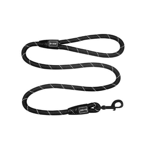 Doco Reflective Rope Leash Black Large