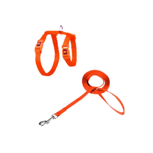 Doco Signature Cat Harness + Leash Adjustable Orange