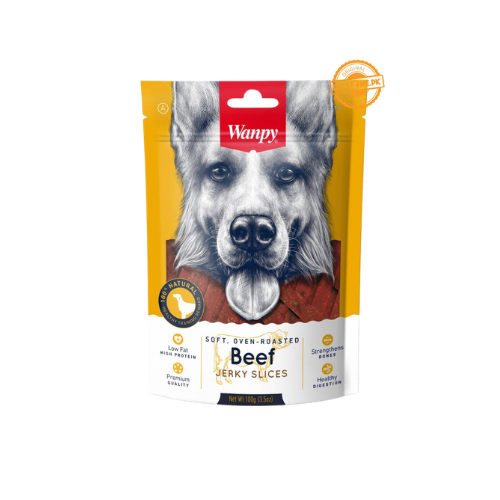 Wanpy Dog Soft Beef Jerkey Slices 100g