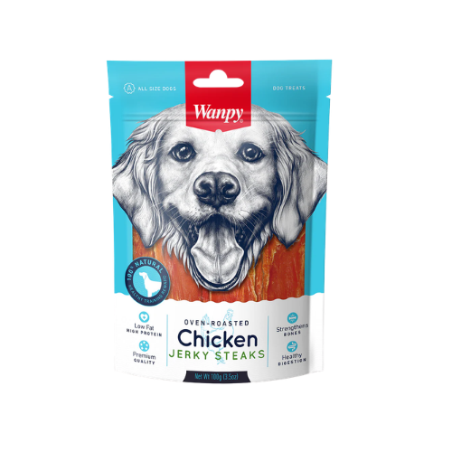 Wanpy Dog Chicken Jerky Steaks 100g
