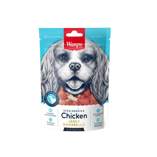 Wanpy Dog Chicken Jerky Dumbells100g