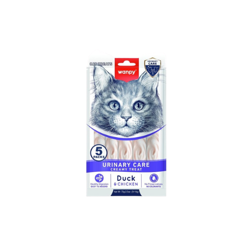 Wanpy Creamy Lickable Treat Duck & Chicken Urinary Care (5 Pack) - 70G
