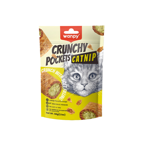 Wanpy Crunchy Pocket Catnip & Chicken Recipe - 60G
