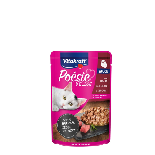 Vitakraft Poésie Délice Adult Wet Cat Food with Heart - 85g