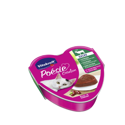 Vitakraft Poésie Création Deer in Cranberry Aspic Cat Food - 85g