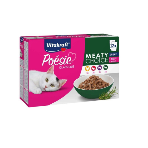 Vitakraft Poésie Classic Meaty Choice in Sauce Multipack - 12×85g
