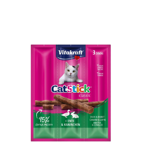 Vitakraft - Cat Stick Mini with Duck and Rabbit 18g