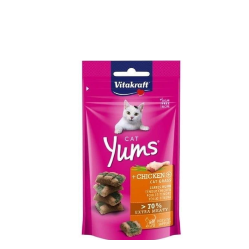 VITAKRAFT CAT YUMS CHICKEN CAT GRASS 40G