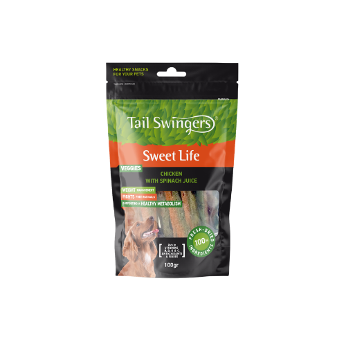 Tail Swingers Stripes Spinach With Chicken - 100G