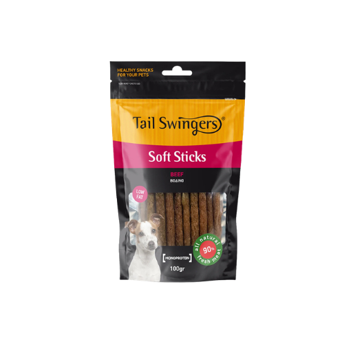 Tail Swingers Soft Beef Sticks Dog Treat 90% - 100G