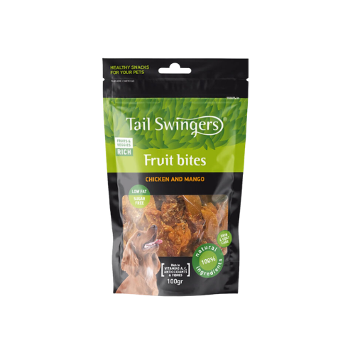 Tail Swingers Fruit Bites Mango Bites With Chicken Dog Treat - 100G
