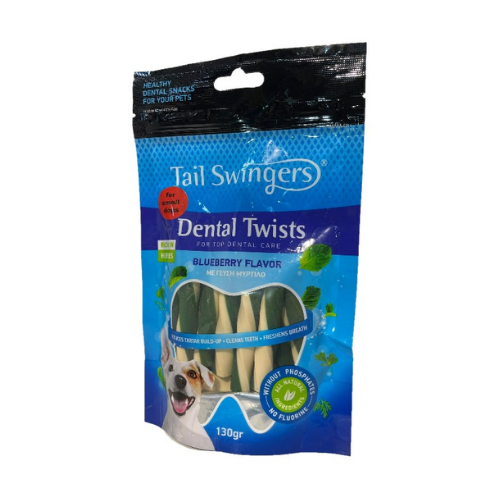 Tail Swingers Milk Twisters with Blueberry For Small Dogs - 130G