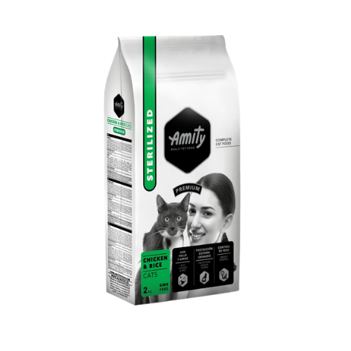 AMITY Premium Chicken & Rice Sterilized Cat Food - 2Kg