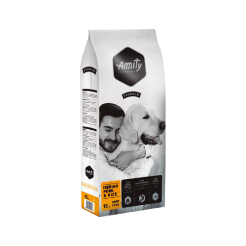 AMITY Premium Adult Iberian Pork & Rice Dog Food - 15Kg