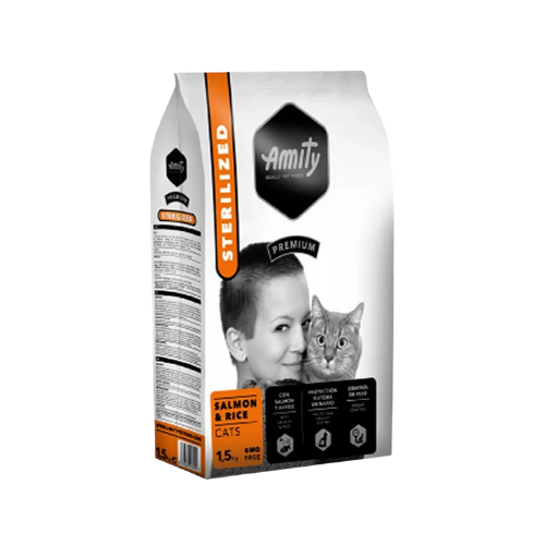 AMITY Premium Salmon & Rice Sterelized Cat Food - 1.5Kg