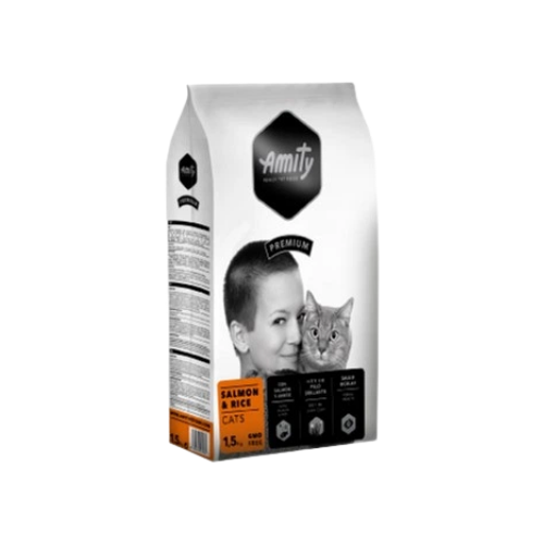 AMITY Premium Salmon & Rice Cat Food - 1.5Kg