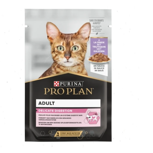 PRO PLAN WET ADULT CAT DELICATE DIGESTION TURKEY 85G