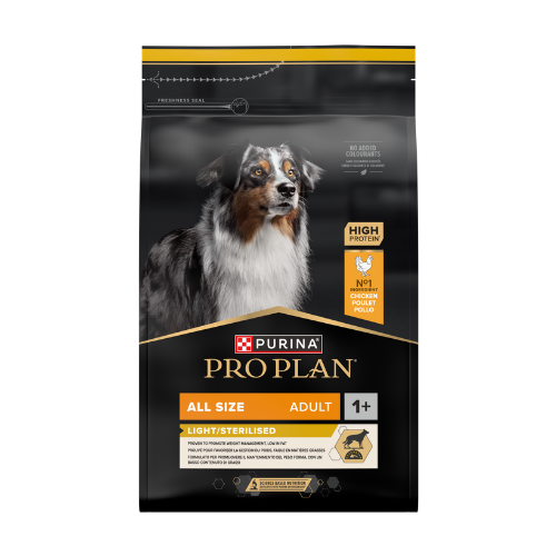 Pro Plan Adult Light / Sterilized Chicken Dog Food - 3kg