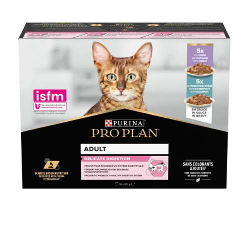 Pro Plan Adult Delicate Gig MV Turkey & Fish Wet Cat Food - 85g