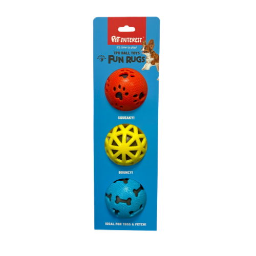PETINTEREST TPR Bouncy Ball With Squeaker - 7.5Cm