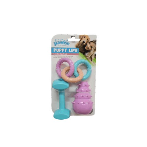Pawise Puppy Toy Set – 3 Piece Puppy Toy Pack
