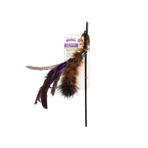 Pawise Cat Fishing Rod Teaser – Extension Stick with 3 Heads - 95Cm