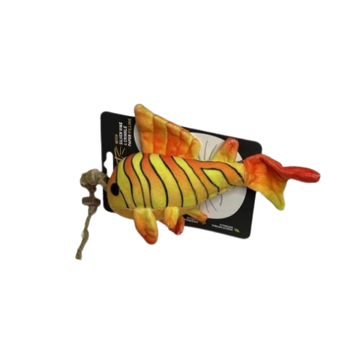 PETINTEREST Cat 3D Tropical Fish With Silver Vine (Orange / Yellow)