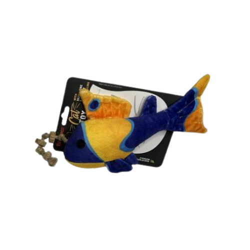 PETINTEREST Cat 3D Tropical Fish With Silver Vine (Blue/Yellow)