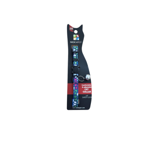 MIDEAPET CAT COLLAR COLORFUL STONE 10MM*18/28CM
