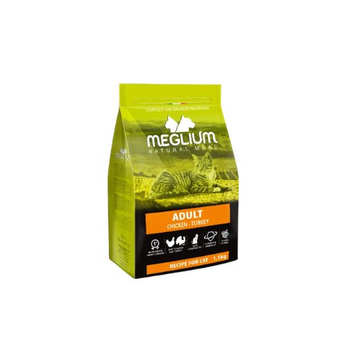 MEGLIUM ADULT CAT CHICKEN & TURKEY 1.5KG