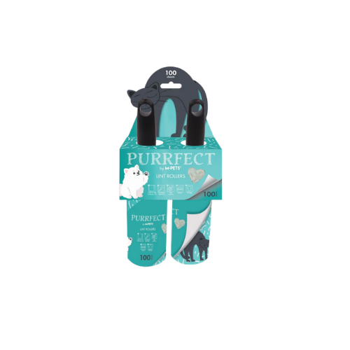 M Pets Purrfect Lint Rollers Green 2x100Sheets