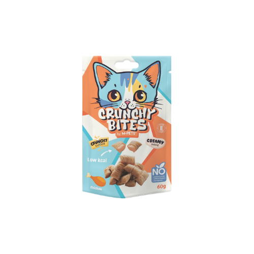 M-Pets Crunchy Bites Chicken Cat Treats - 60g