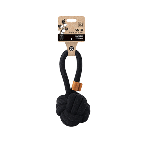 M-Pets Coto Black Loop Ball - Medium