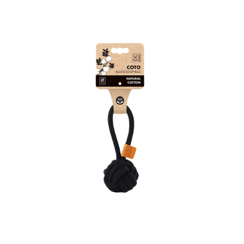 M-Pets Coto Black Loop Ball - Small