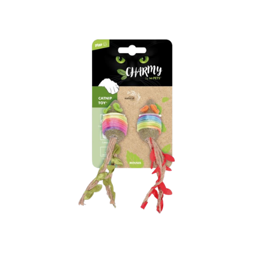 M Pets Charmy Catnip Toy Mice x2