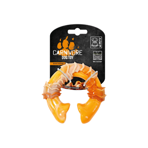 M Pets Carnivore Dog Toy Ring Bone Bacon Scent Small