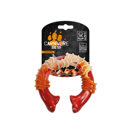 M Pets Carnivore Dog Toy Ring Bone Bacon Scent Large