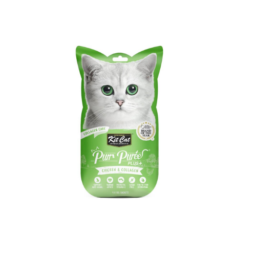 KITCAT PURR PUREE PLUS COLLAGEN CARE 4X15G